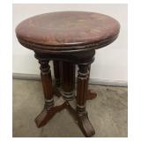 Antique Wooden Piano Stool
