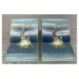 Pair of Roseville Apple Blossom Bookends