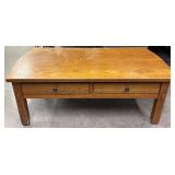 Wooden Coffee Table w/ 2-Drawers