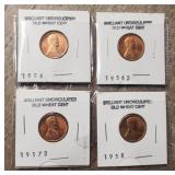 (4) Uncirculated Lincoln Cents **SEE BELOW**