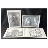 (4) Michelle Maiden Art Prints