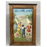 Vintage Diamond Dyes Cabinet with Tin Front