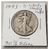 1933-S Liberty Walking Half-Dollar Fine