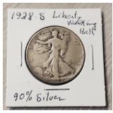 1928-S Liberty Walking Half-Dollar Fine #1