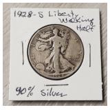 1928-S Liberty Walking Half-Dollar Fine #2
