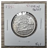 1942 Silver Florin Australian Coin