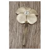 1960s Mother of Pearl Flower Hair Barrette
