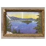 Antique Crater Hanson Lake Framed Print