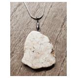 Buffalo White Turquoise Freeform Necklace