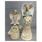 (2) Enesco Angel Figurines