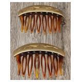1940s Tortoise Shell Hair Combs