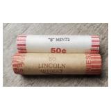 (2) Rolls of Lincoln Cents