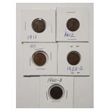 (5) Lincoln Cents **SEE BELOW**