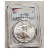 2017 Silver Eagle PCGS MS70 First Strike