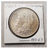 1883-O Morgan Silver Dollar MS-63