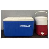 (2) Coleman Ice Chest & Water Jug