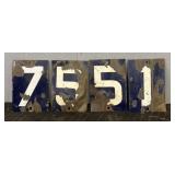 (4) Old Porcelain Covered Railroad Numbers
