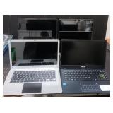 (6) Laptops Untested No Power Cords