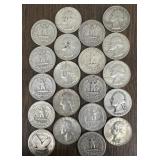 (20) Various 90% Silver Quarters