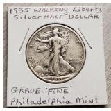 1935 Silver Walking Liberty Half-Dollar