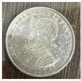 1953 Panama Cinco Balboa w/ 90% Silver