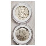 90% Silver 1959 Franklin 1964 Kennedy Half-Dollars