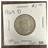 1964-D Quarter w/ 90% Silver