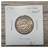 1942 Silver Australia Shilling Coin #2