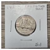 1915 Silver Australian Shilling Coin