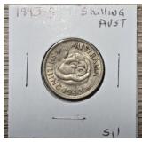 1943-S Silver Australia Shilling Coin #2