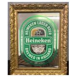 Framed Heineken Lager Beer Mirror