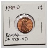 Mint Error 1983-D Lincoln Cent