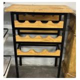 Wood & Metal 11-Bottle Wine Shelf