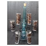 Tequila Decanter & (6) Shot Glasses