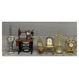 (6) Assorted Classic Collections Mini Clocks