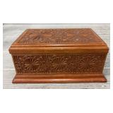 Wooden Jewelry Box w/ Some Jewelry Pieces