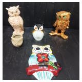 Variety of Owls Decor