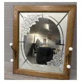 Floral Mirror w/ Hooks