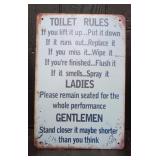 Metal Bathroom Sign