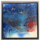 Framed Bill Reed 'Abyssal Plainï¿½ Acrylic Painting