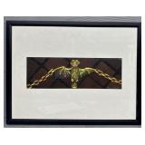 Framed Lindsay Castro Golden Chained Bat Print