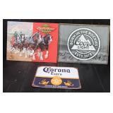 (3) Metal Beer Signs