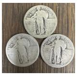 (3) Cull Walking Liberty Quarter w/ 90% Silver