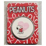 1 oz 2022 Silver Snoopy Valentines Heart Round