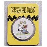 1 oz 2021 Silver Snoopy Eggs & Basket Round