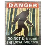 Metal Bigfoot Sign