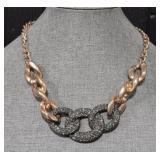 Gold Tone Women's chunky Fashion Necklace