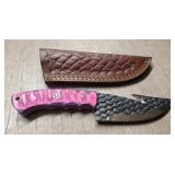 Steel Hand Forged Guthook Knife w/ Sheath