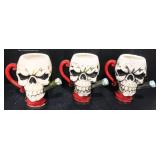 (3) Skull Mugs
