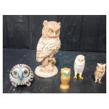 Collection of Owls Figures